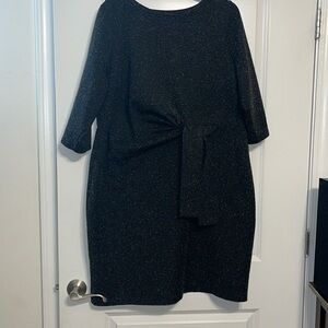 EUC | Liz Claiborne Iron Grey Speckled Wool Blend  Dress | 1X